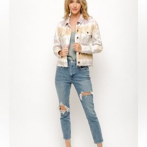 Mauve Tie Dye Jacket Size Large